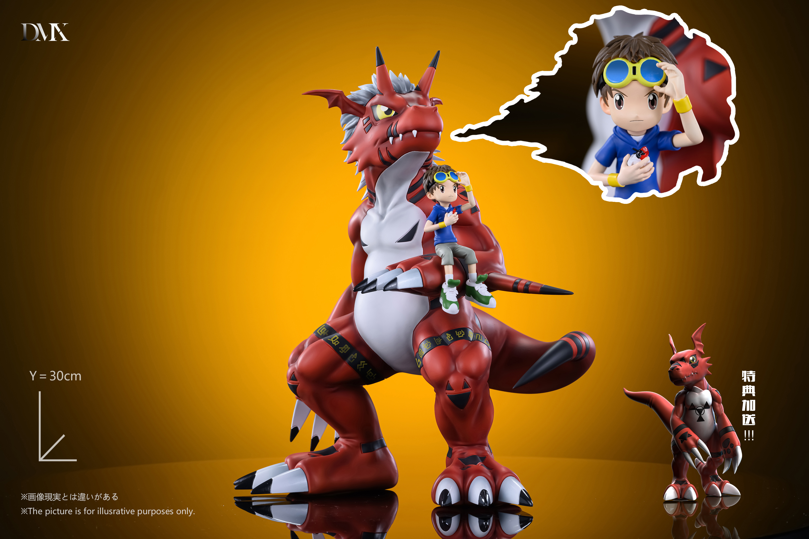 DMX Studio - Digimon Growmon & Takato Matsuda & Guilmon Statue(GK)-