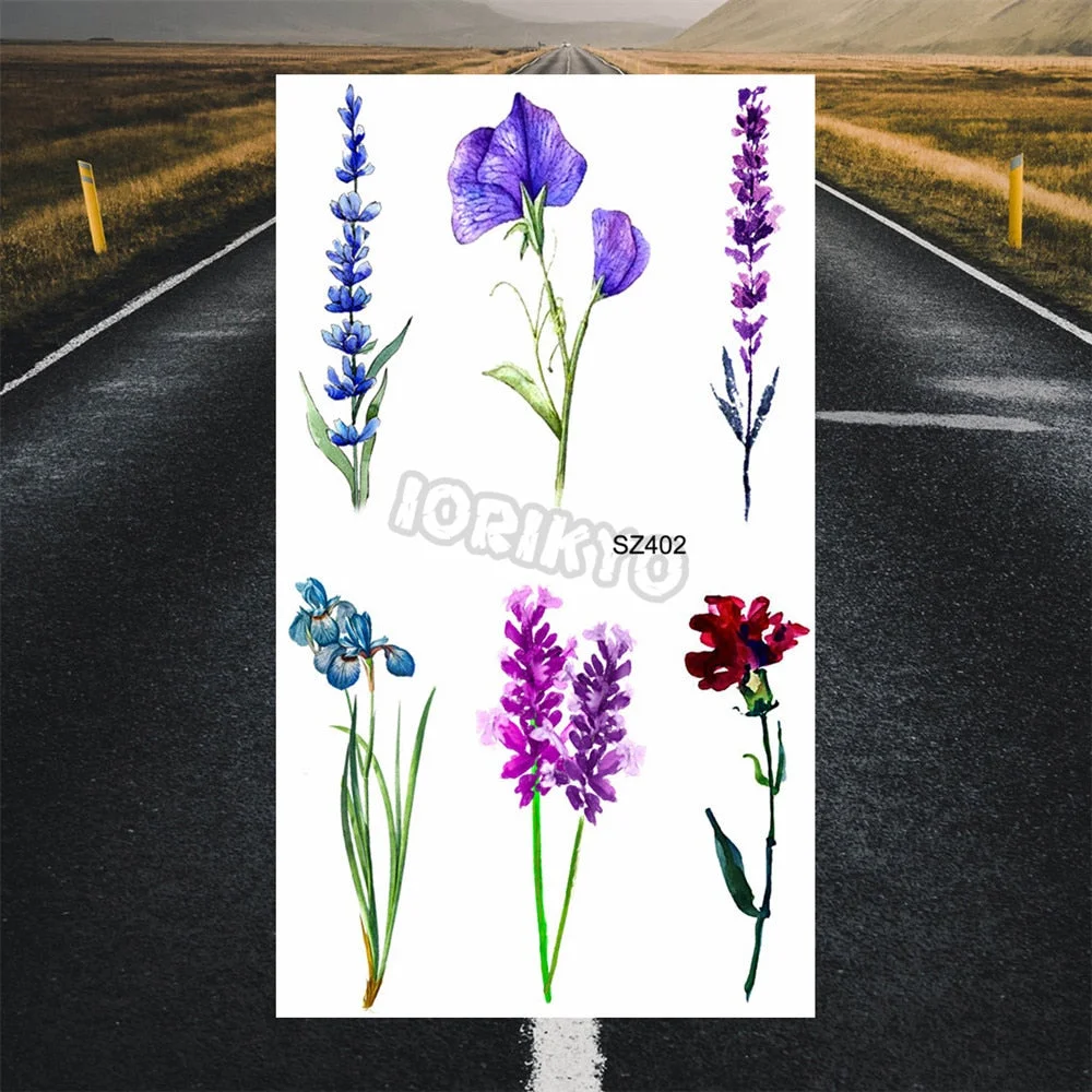 Hummingbird Small Temporary Tattoos For Women Girls Realistic Dandelion Butterfly Fake Tattoo Sticker Minimalist Forearm Tatoos