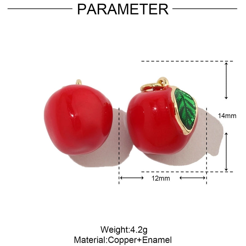 3 PCS/Package 13*16mm 15*9mm 8 * 17mm Copper Cherry Fruit Banana Pendant Jewelry Accessories