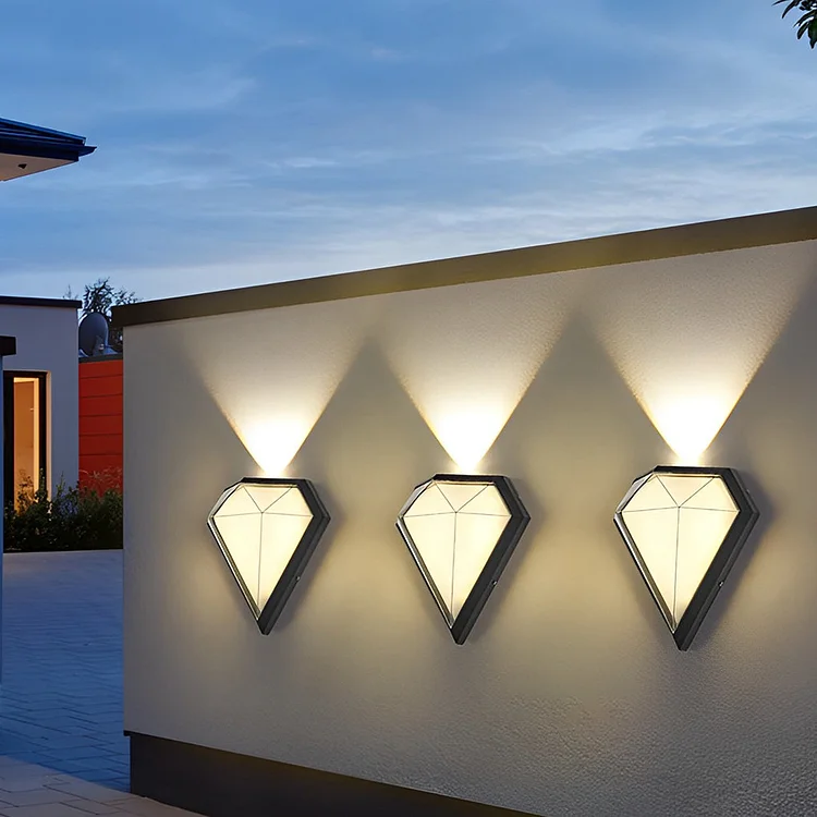 Creative Geometric LED Waterproof Black Modern Wall Lamp Exterior Lights - Appledas