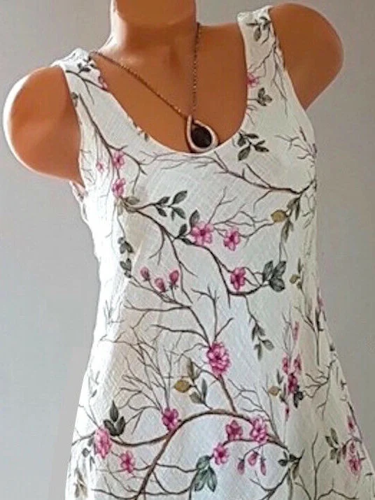 Women Half Sleeve V-neck Solid Color Dress