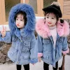Kid Baby Girl Winter Denim Jacket Denim Coat