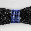 10 Pack | Royal Blue Diamond Rhinestone Napkin Rings, Chair Sash Velcro Brooch Buckle