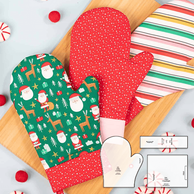 Christmas Oven Mitt Template-With Instruction