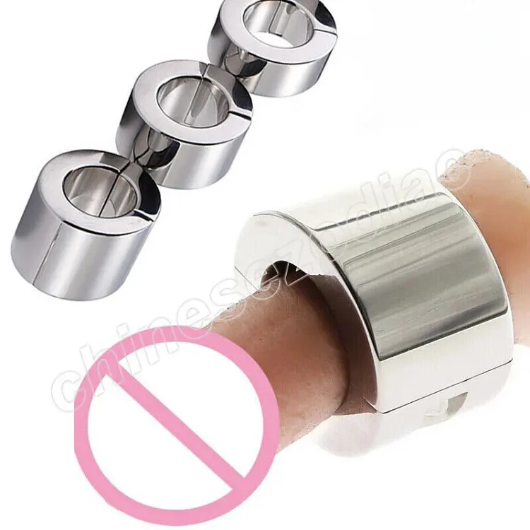pornhint Pornhint Stainless Steel Magnetic Cock Penis Ring Scrotum Ball Stretcher Men's Sex Toys BDSM