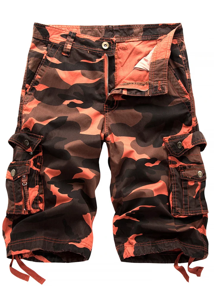 Men's Cargo Shorts Shorts Multi Pocket Camouflage Comfort Breathable Outdoor Daily Going out Fashion Streetwear White Yellow
