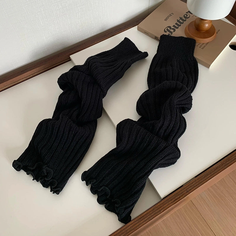 White Socks Women’s Jk Pile Socks Striped Knitted Socks Sub-culture Leg Cover Hot Girl Spring And Autumn Winter Socks