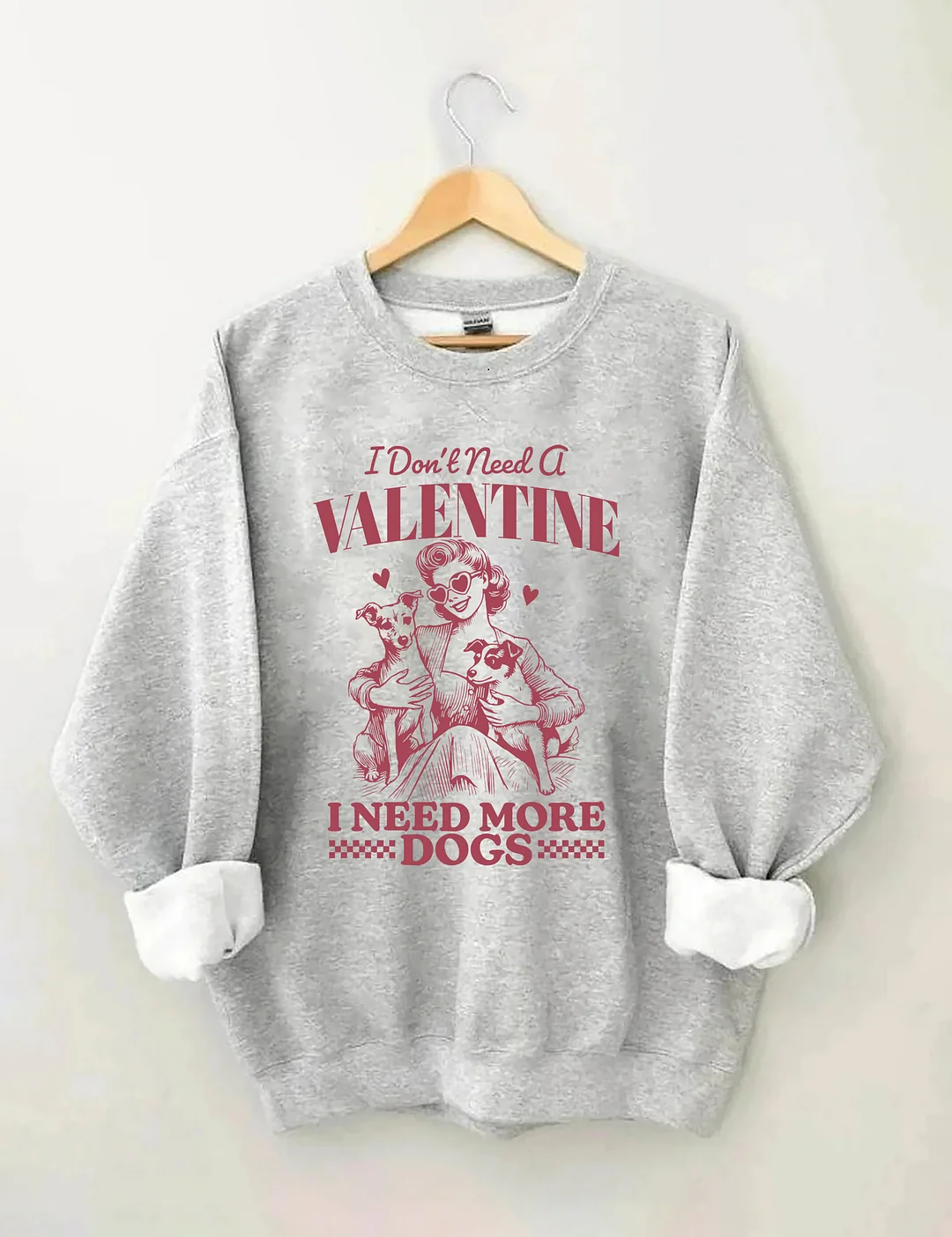 Vintage Valentine Love Dogs Sweatshirt