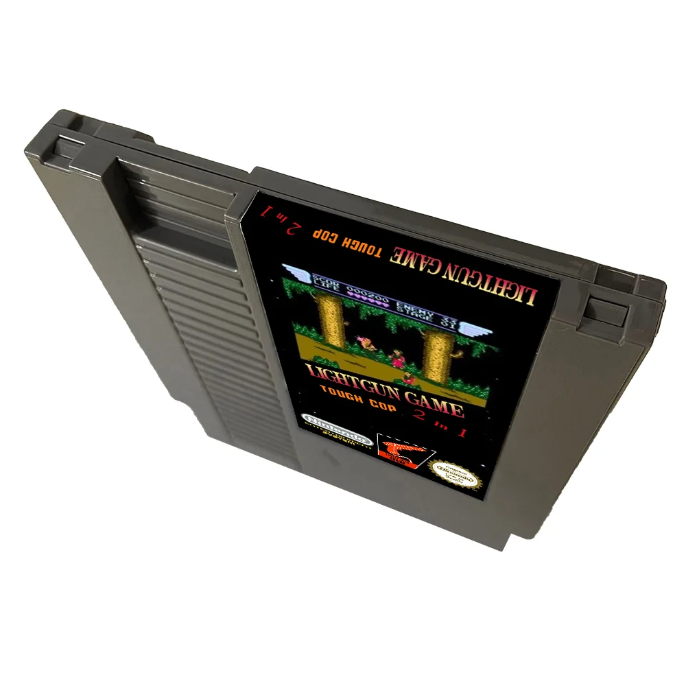 Lightgun Game 2 in 1: Tough Cop/Super Tough Cop NES For Nintendo Entertainment System Console - 8 Bit Game Cartridge