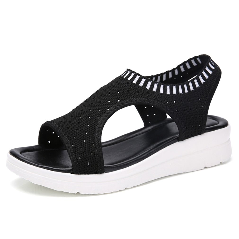 Women Sandals  Breathable Comfort Shopping Ladies Walking Shoes Wedge Heels Summer Platform Sandal Shoes Mujer Plus size 45