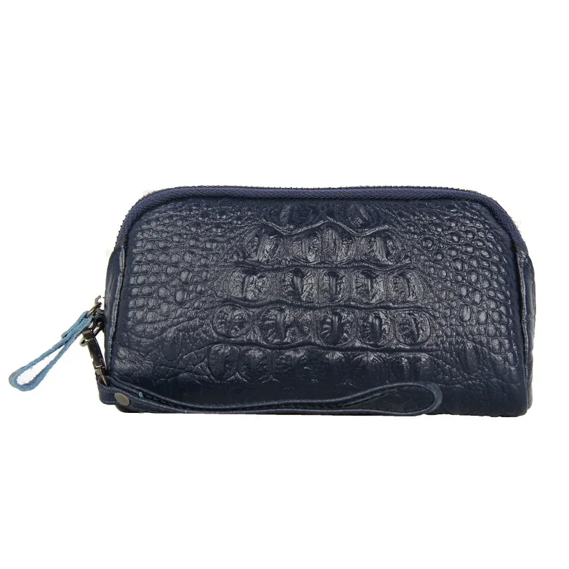 Mongw Crocodile pattern women Wallet Genuine Leather Wrist wallets Coin Purse Credit Card Holder alligator Clutch Bag money bag