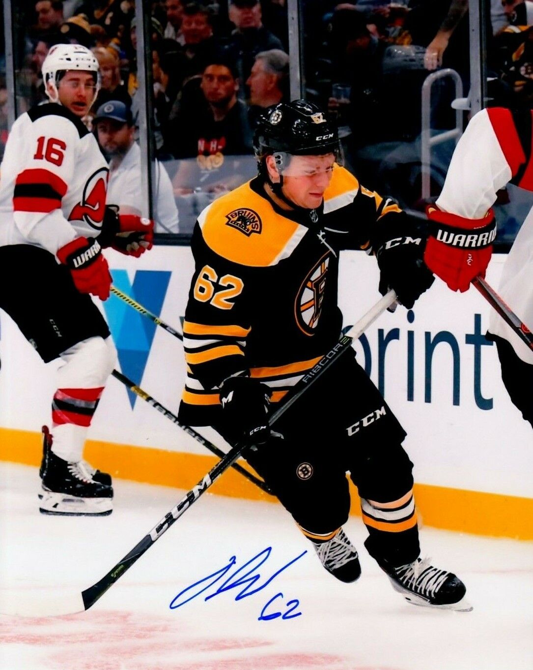 OSKAR STEEN autographed SIGNED BOSTON BRUINS 8x10 Photo Poster painting