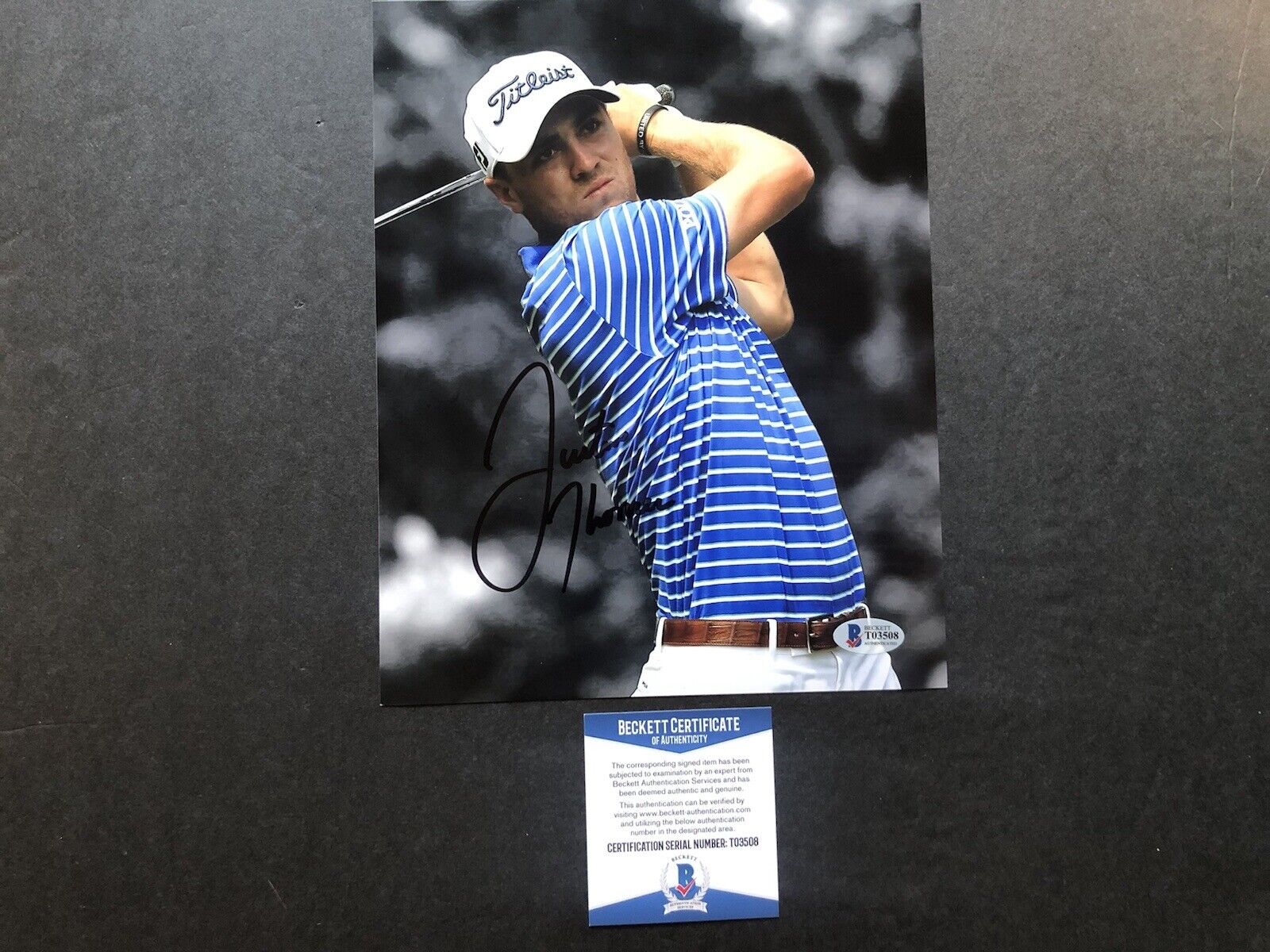 Justin Thomas Hot! signed autographed PGA Golf 8x10 Photo Poster painting Beckett BAS coa