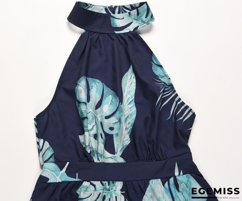 Cross Back Floral Maxi Dress | EGEMISS