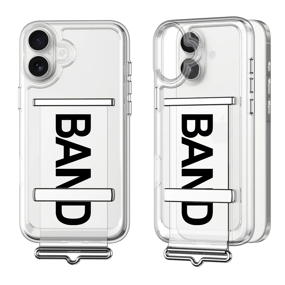 Suitable for iPhone 16 wristband bracket transparent mobile phone case