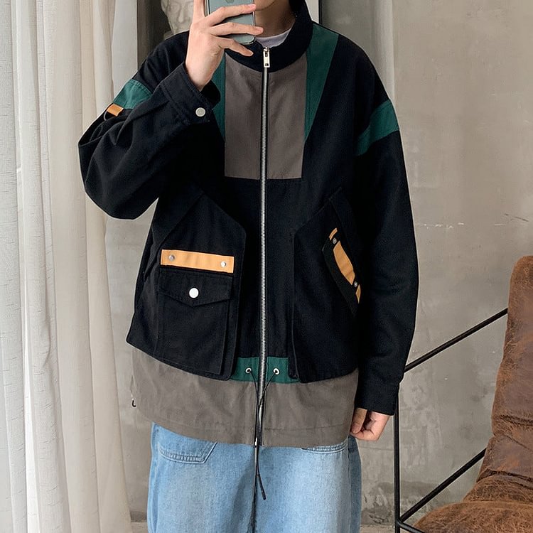 Men's Spring and Autumn Large Size Retro Top Baggy Coat Men's Casual Men Jacket