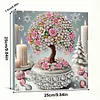 Kit sp&eacute;cial de peinture en forme de grand diamant en forme d&rsquo;arbre &agrave; fleurs avec cadre 9,84x9,84 pouces