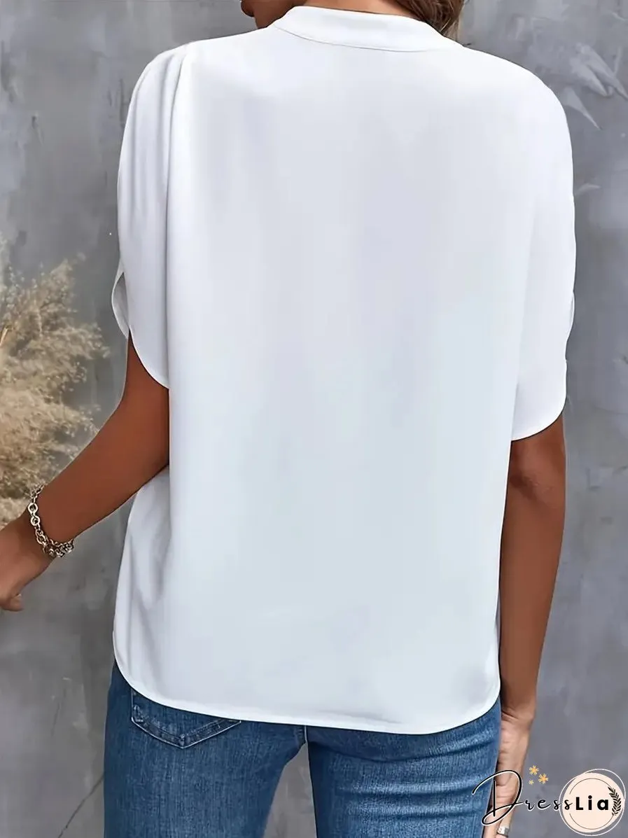 Casual V-neck Short-Sleeved Shirt