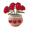 DIY Flower Potted Crochet Kit with Video Tutorial Cute Plants Hand-Knitted Tool