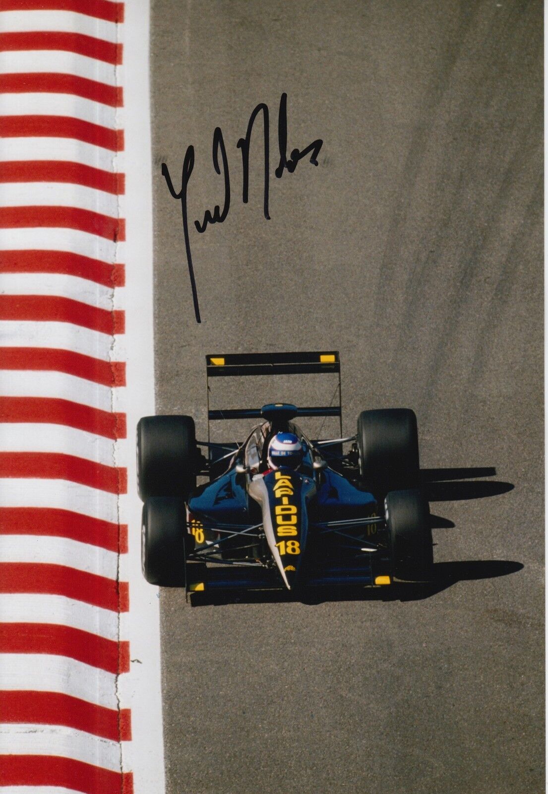 Yannick Dalmas Hand Signed 12x8 Photo Poster painting Automobiles Gonfaronnaises Sportives F1.