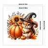 Halloween Pumpkin Squirrel-14CT Counted Cross Stitch 40*40cm/15.75*15.75in