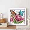 5D DIY Partial Special Shaped Drill Diamond Painting Kit Butterfly Decor With Frame Kit 18x18cm