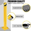 Aysiofdy Safety Bollards Post, Industrial Yellow Powder Coated Steel Bollards with Anchor Bolts, Parking Bollard Post for High Traffic Areas,42"hx4.5"d Traffic Post(3 PCS)