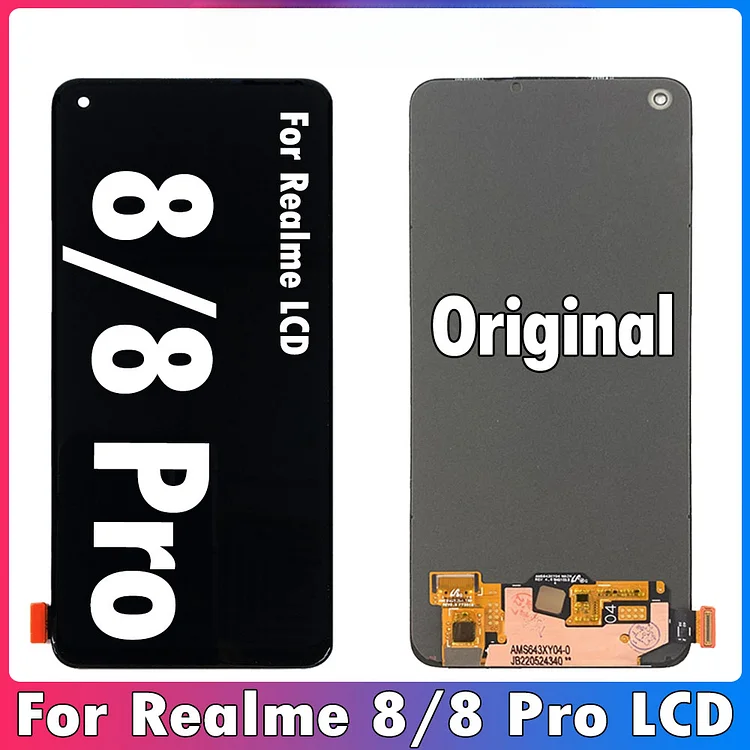 6.6" Original For OPPO Realme 8 4G LCD RMX3085 Display Touch Screen Digitizer Replacement Repair For Realme 8 Pro LCD RMX3081