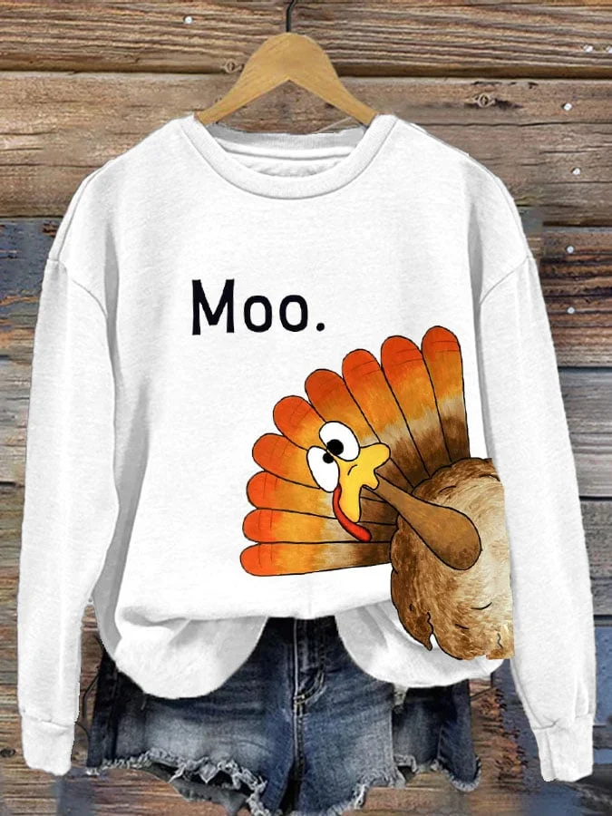 Women'S Thanksgiving Printed Sweatshirt socialshop