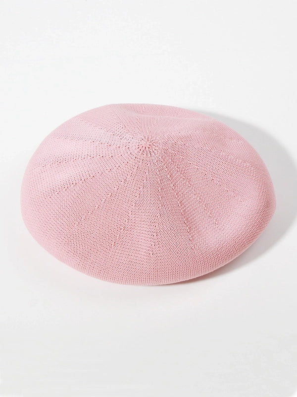 Women’s Retro Solid Color Flat Eaves Beret Hat