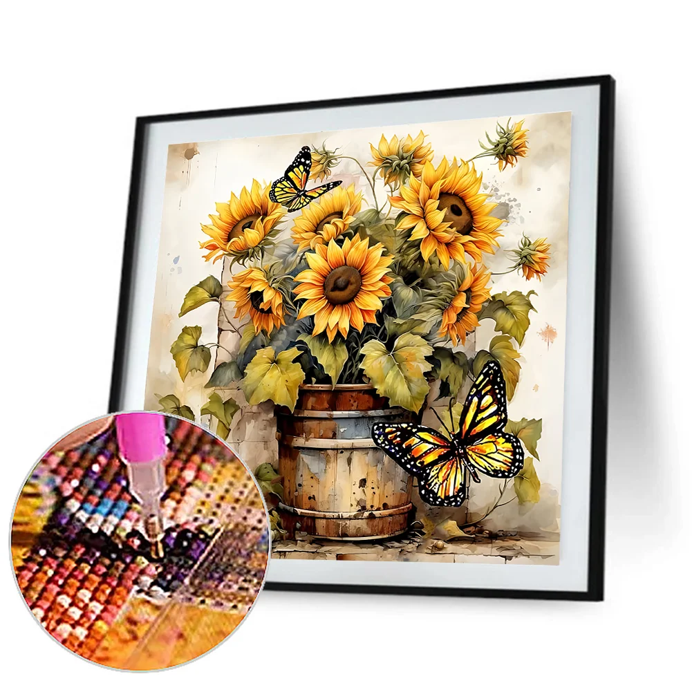Diamond Painting - Full Round Drill - Sunflower(Canvas|30*30cm)
