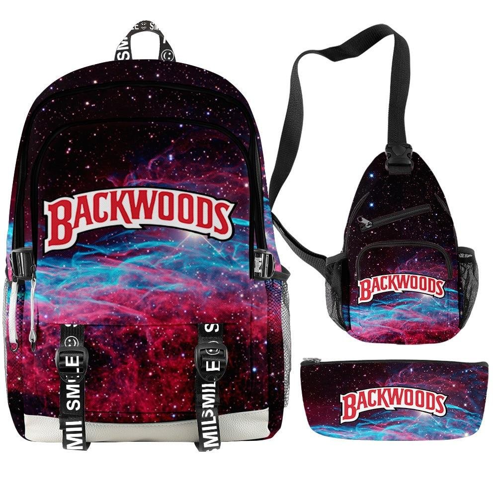 Backwoods 3D Bag Cool And Simple Backpack With USB Charging Three-piece