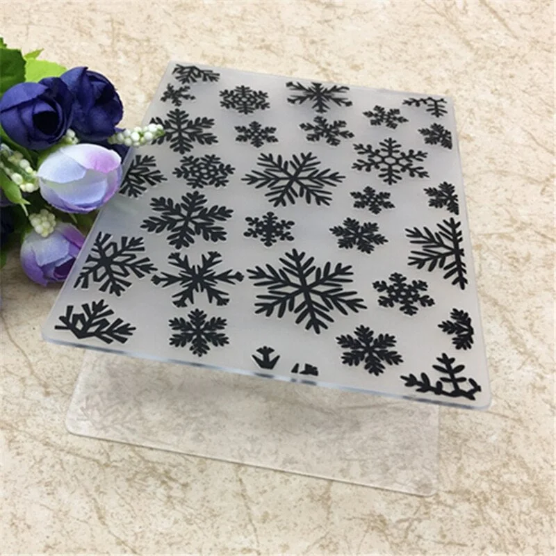 Snowflake Plastic Embossing Folders for DIY Scrapbooking Paper Craft/Card Making Decoration Supplies