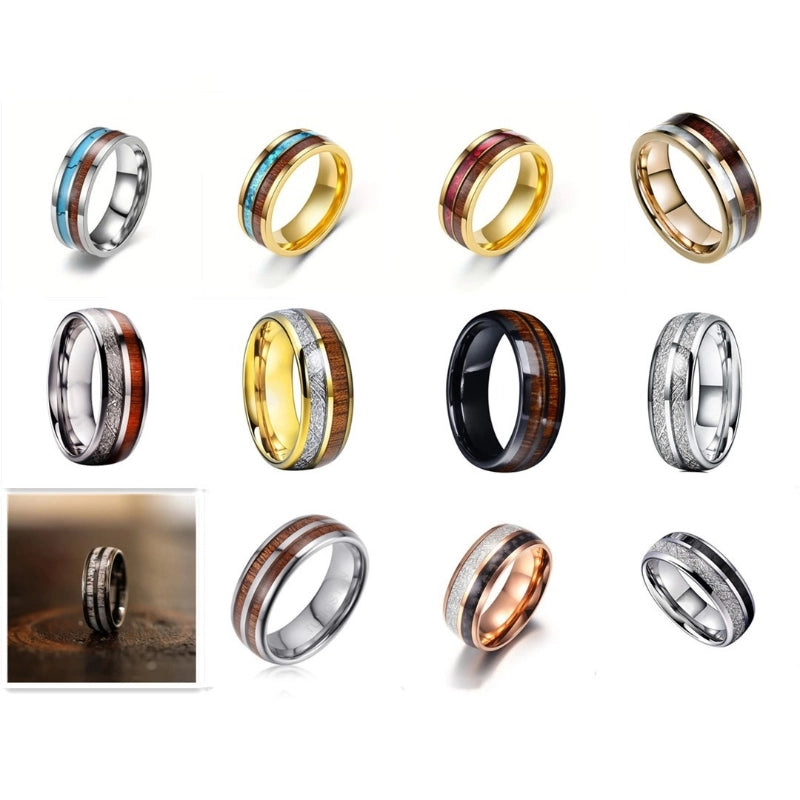 Minimalist Color Block 304 Stainless Steel Women's Rings