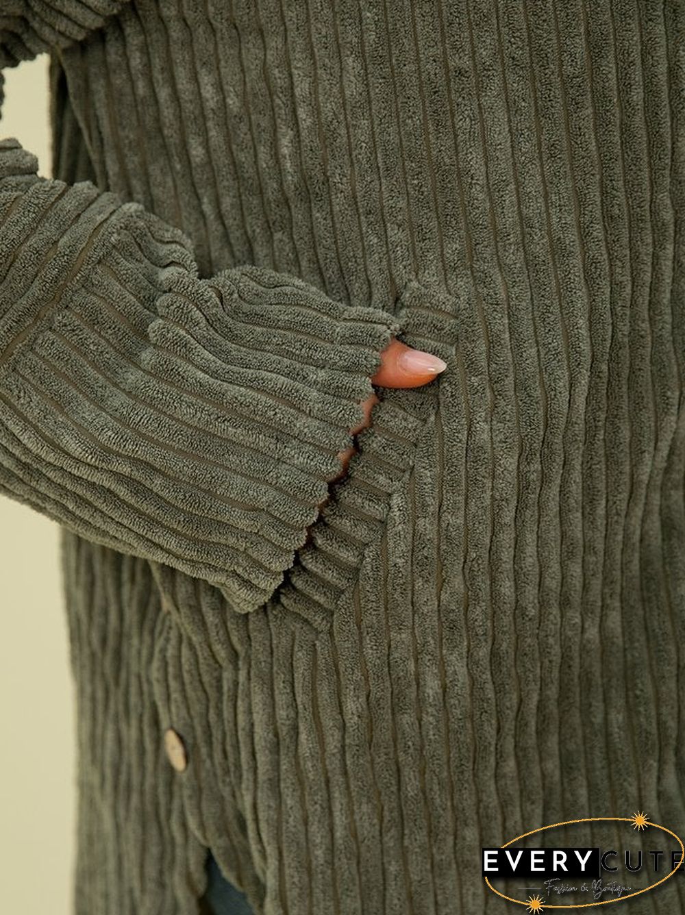 Plain Casual Outerwear