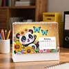 Animal 2027 DIY Paper Diamond Painting Calendar Set Special Shaped Drill Monthly Flip Tabletop Calendar Kit Handmade for Adults Beginners Gift Home Office Decor