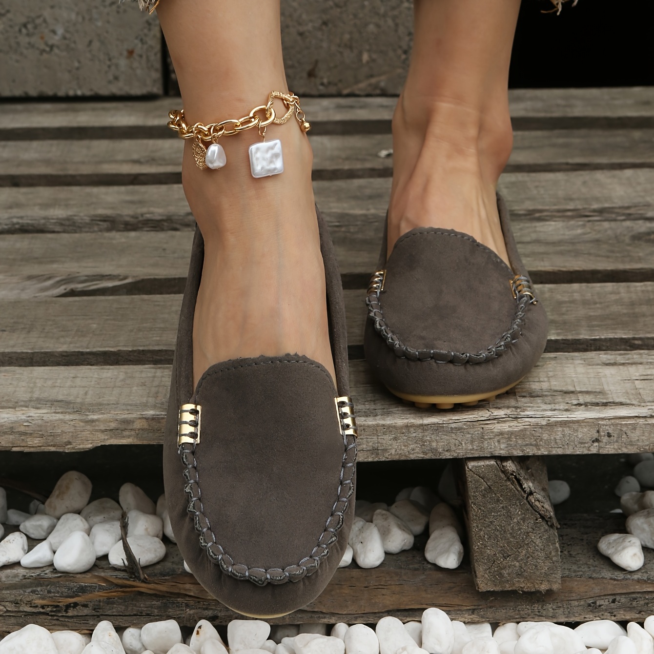 Solid Comfortable Slip On Shoes