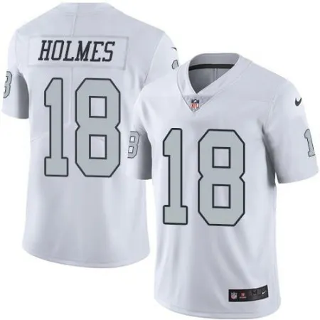 Raiders #18 Andre Holmes White Men's Stitched NFL Limited Rush Jersey