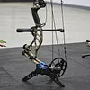 2 Sizes Archery Compound Bow Stand Lightweight Portable Rubber ABS Foldable Hunting Bow Holder Rack for Bowhunting Accessories