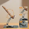 Reading Stand, Adjustable Shelf with 360&deg; Rotating Base with Elastic Clips for Sheet Music, Cookbooks, Tablets, Laptops