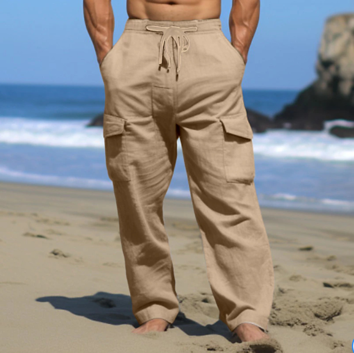 Men's Multi-Pocket Flat Breathable Outdoor Casual Pants