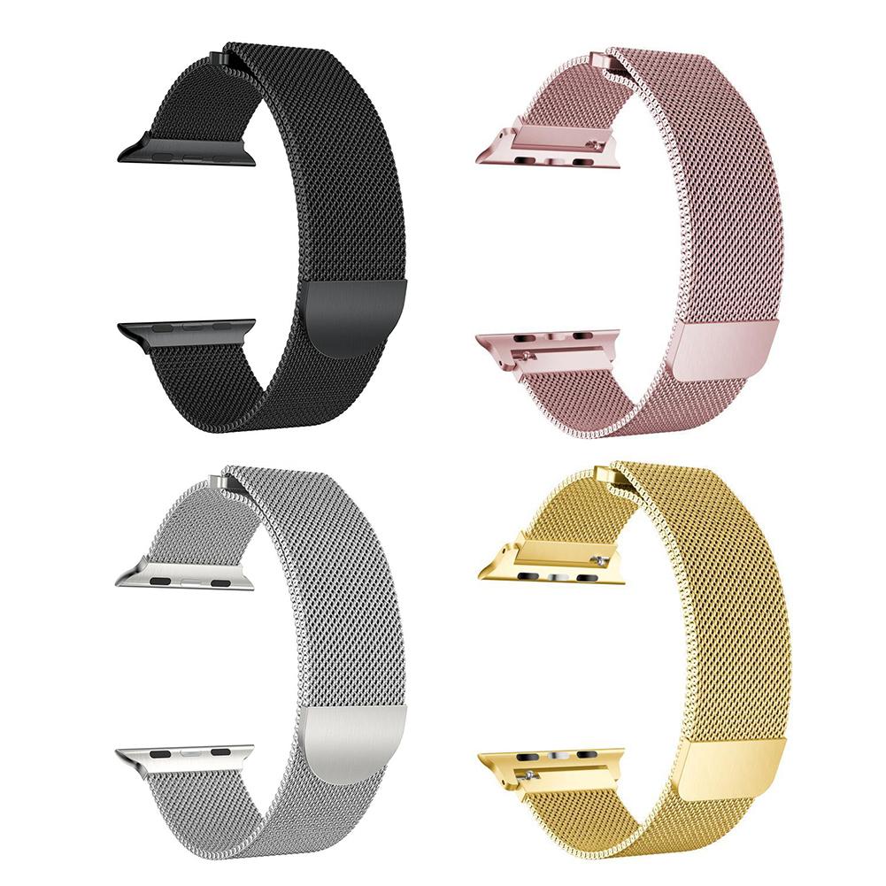 

Magnetic Loop Strap 22mm Stainless Steel Watch Band for Apple Watch 4/3, Gold, 501 Original