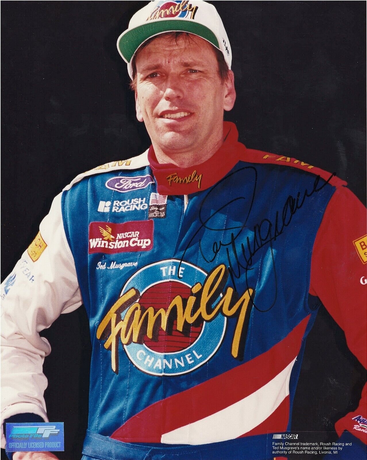 TED MUSGRAVE WINSTON CUP SERIES DRIVER RARE SIGNED Photo Poster painting