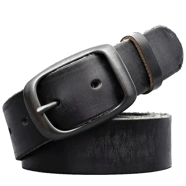 Retro Versatile First Layer Cowhide Pin Buckle Trouser Belt