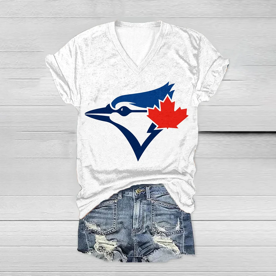 Toronto Blue Jaysdis Print V-Neck T-Shirt