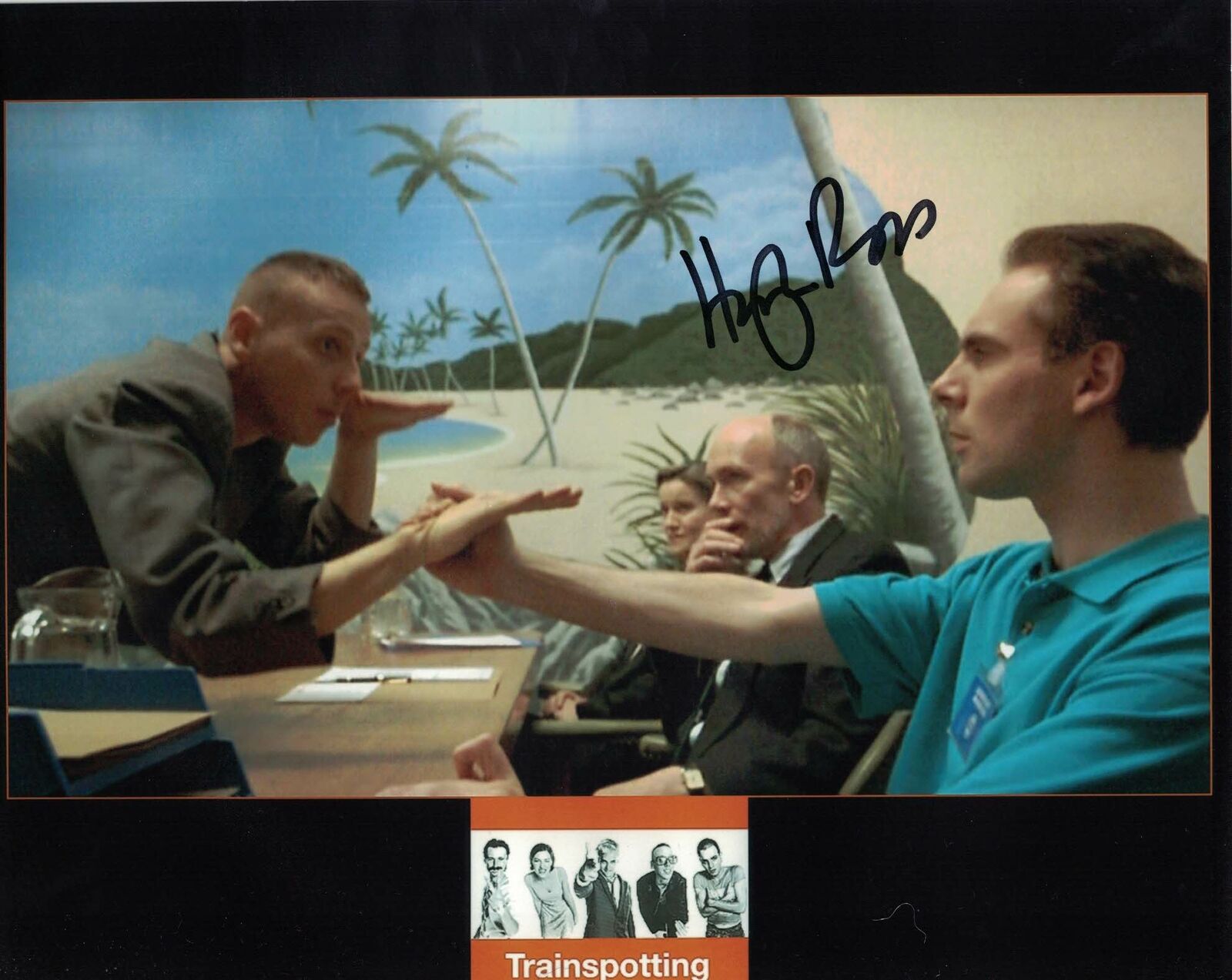 HUGH ROSS - Man 1 in Trainspotting - Hand signed 10 x 8 Photo Poster painting