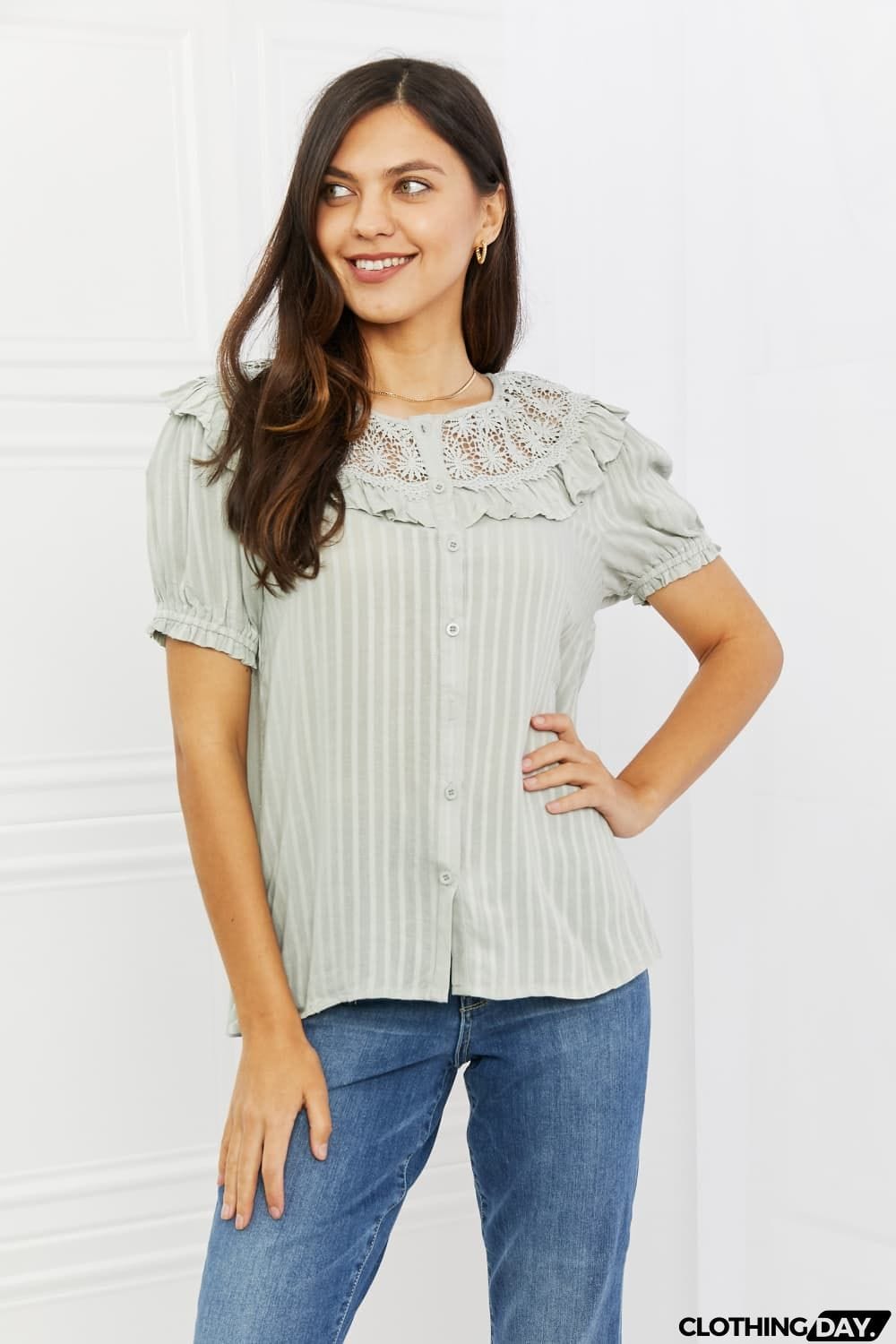 HEYSON Sweet Talk Full Size Short Sleeve Top