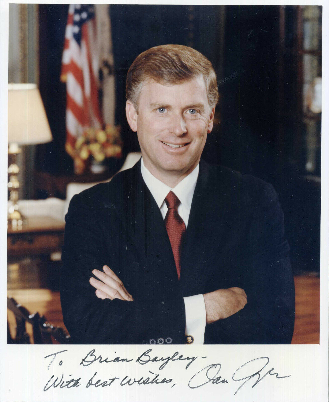 DAN QUAYLE Signed Photo Poster paintinggraph - US Politician / Vice-President - preprint