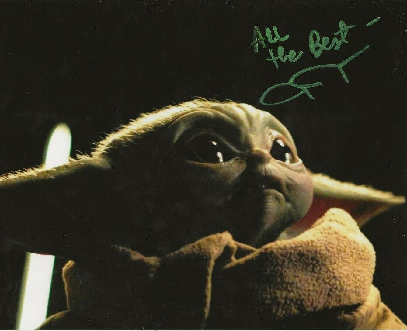 John Rosengrant REAL hand SIGNED Mandalorian Photo Poster painting #1 COA The Child Baby Yoda