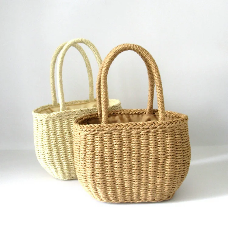 Handbag Paper String Straw Bag Beach Bag Travel Camera Bag VangoghDress